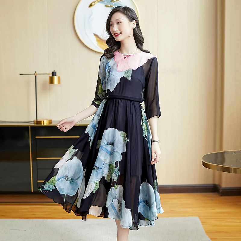 COIGARSAM Women Dress Summer 2021 New Vintage Print Silk High Waist Black Dresses Traf Robe Vestidos
COIGARSAM Women Dress Summer 2021 New Vintage Print Silk High Waist Black Dresses Traf Robe Vestidos