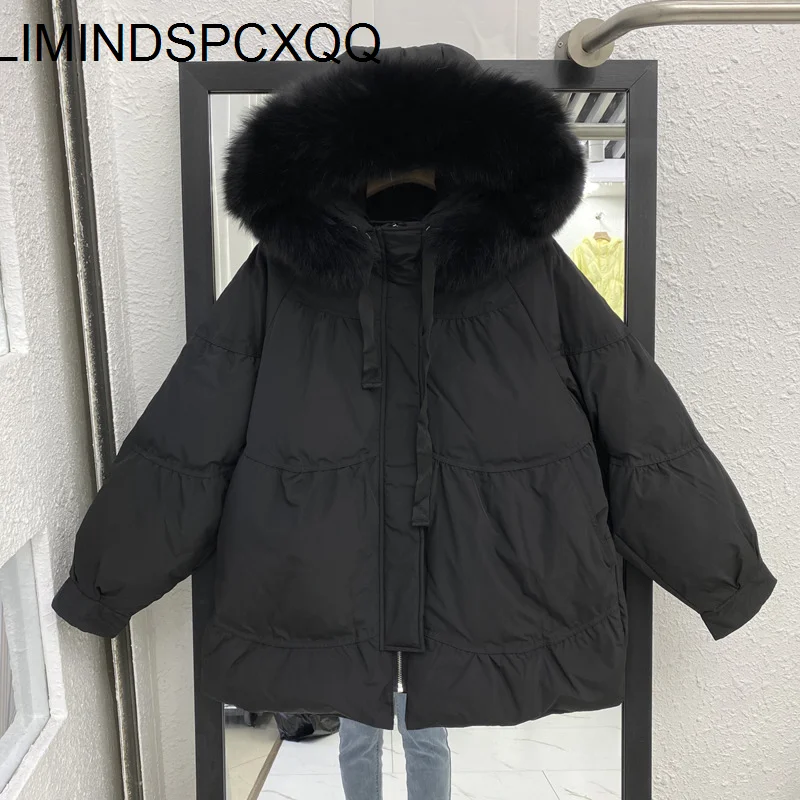 Winter Puffer Coats For Womens Fashion Style Long Thick Large Real Fox Fur Loose Hooded Warm White Down Jackets Overcoat 2021
Winter Puffer Coats For Womens Fashion Style Long Thick Large Real Fox Fur Loose Hooded Warm White Down Jackets Overcoat 2021