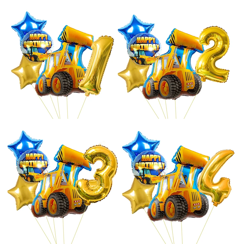 5pcs Construction Party Balloons 1-9 Digital Foil Balloon Bulldozer Ballons Kids Birthday Party Decoration Boy's Party Supply
5pcs Construction Party Balloons 1-9 Digital Foil Balloon Bulldozer Ballons Kids Birthday Party Decoration Boy's Party Supply