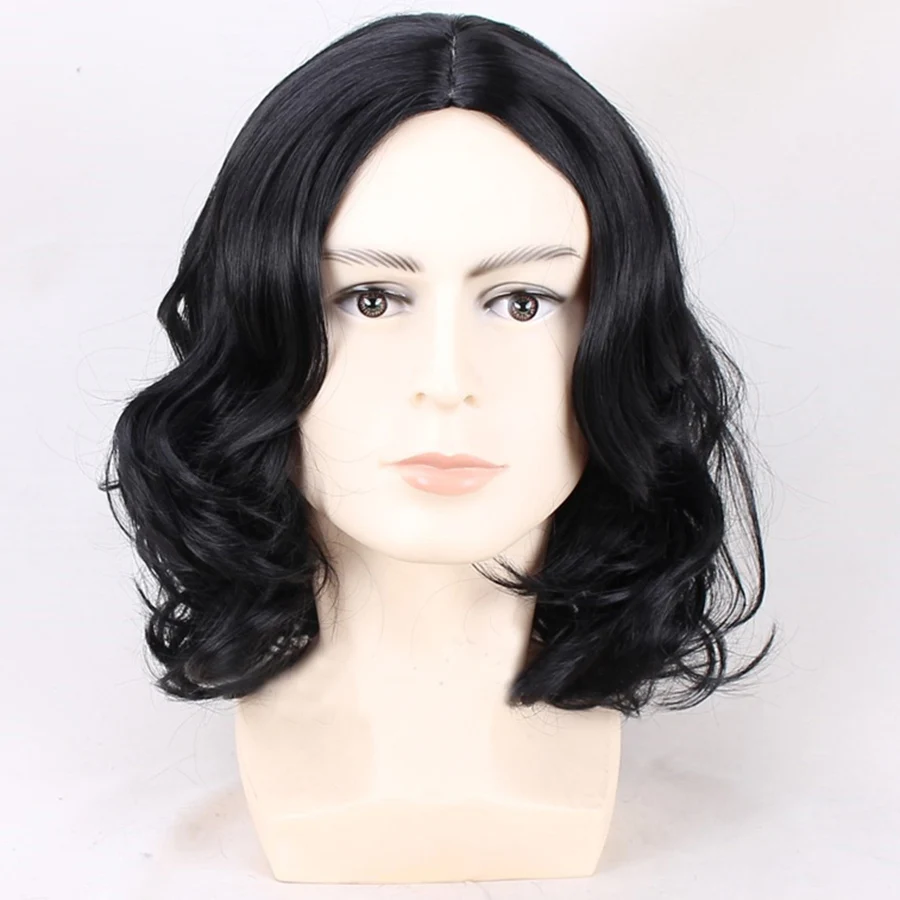 

One Piece Usopp Cosplay Wig Short Curly Black Wig Heat Resistant Halloween Party Role Play Hair Wigs + Wig Cap