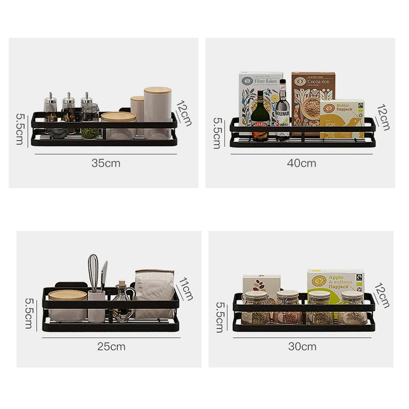 Wall Mounted Storage Holder Nail-free Wall Shelf Kitchen Seasoning Organizer Rack Spice Storage Shelf Bathroom Toiletries Holder
Wall Mounted Storage Holder Nail-free Wall Shelf Kitchen Seasoning Organizer Rack Spice Storage Shelf Bathroom Toiletries Holder