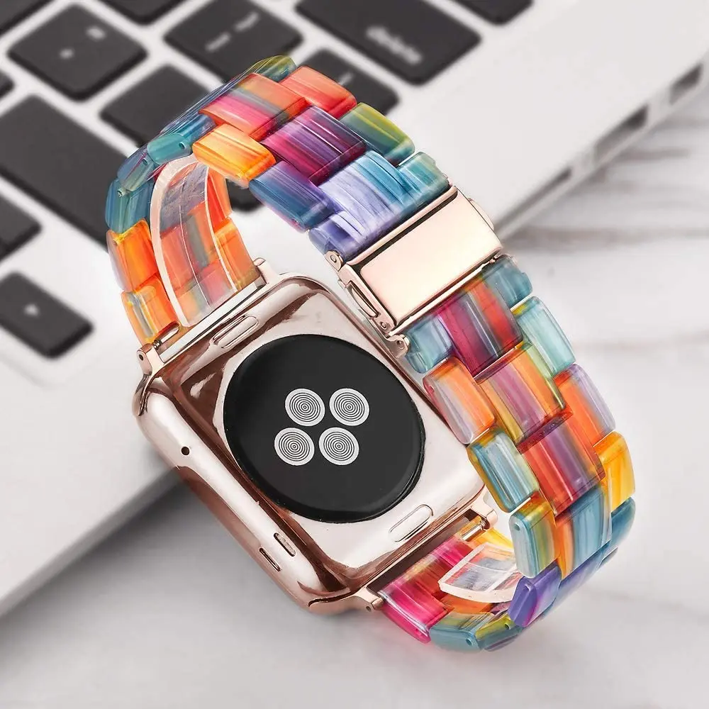 Resin Strap for apple watch 6 band 44mm 40mm iwatch band 42mm 40mm watchband bracelet for apple watch serie 5 4 3 se 7 45mm 41mm
Resin Strap for apple watch 6 band 44mm 40mm iwatch band 42mm 40mm watchband bracelet for apple watch serie 5 4 3 se 7 45mm 41mm