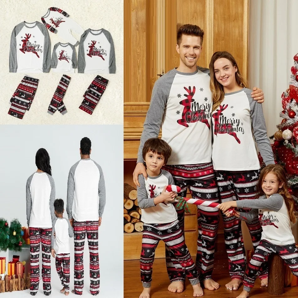 Autumn winter parent-child pajamas new fashion animal print round neck long sleeve long suit casual and comfortable home wear
Autumn winter parent-child pajamas new fashion animal print round neck long sleeve long suit casual and comfortable home wear