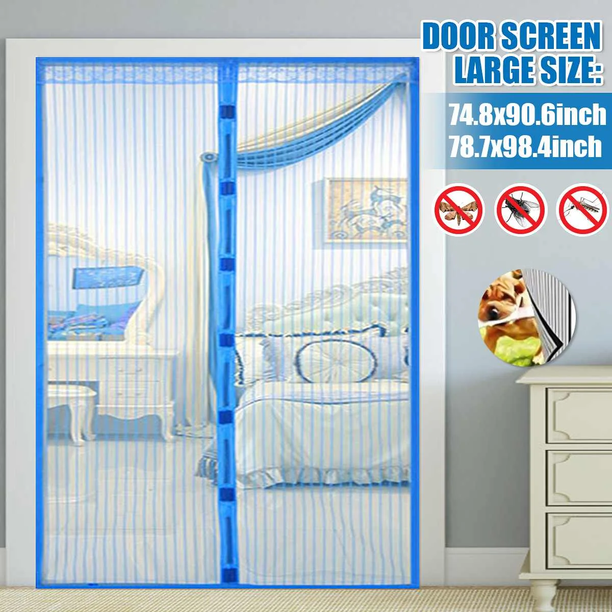 New Summer Anti Mosquito Insect Fly Bug Curtains Net Automatic Closing Door Screen Kitchen Curtains Polyester fibre Curtains
New Summer Anti Mosquito Insect Fly Bug Curtains Net Automatic Closing Door Screen Kitchen Curtains Polyester fibre Curtains