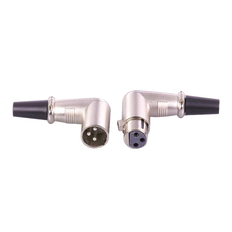 10Sets/lot Right Angle 3 Pins XLR Connector Female + Male Microphone Connector XLR Male Plug + XLR Female Jack Wire Connector 
10Sets/lot Right Angle 3 Pins XLR Connector Female + Male Microphone Connector XLR Male Plug + XLR Female Jack Wire Connector