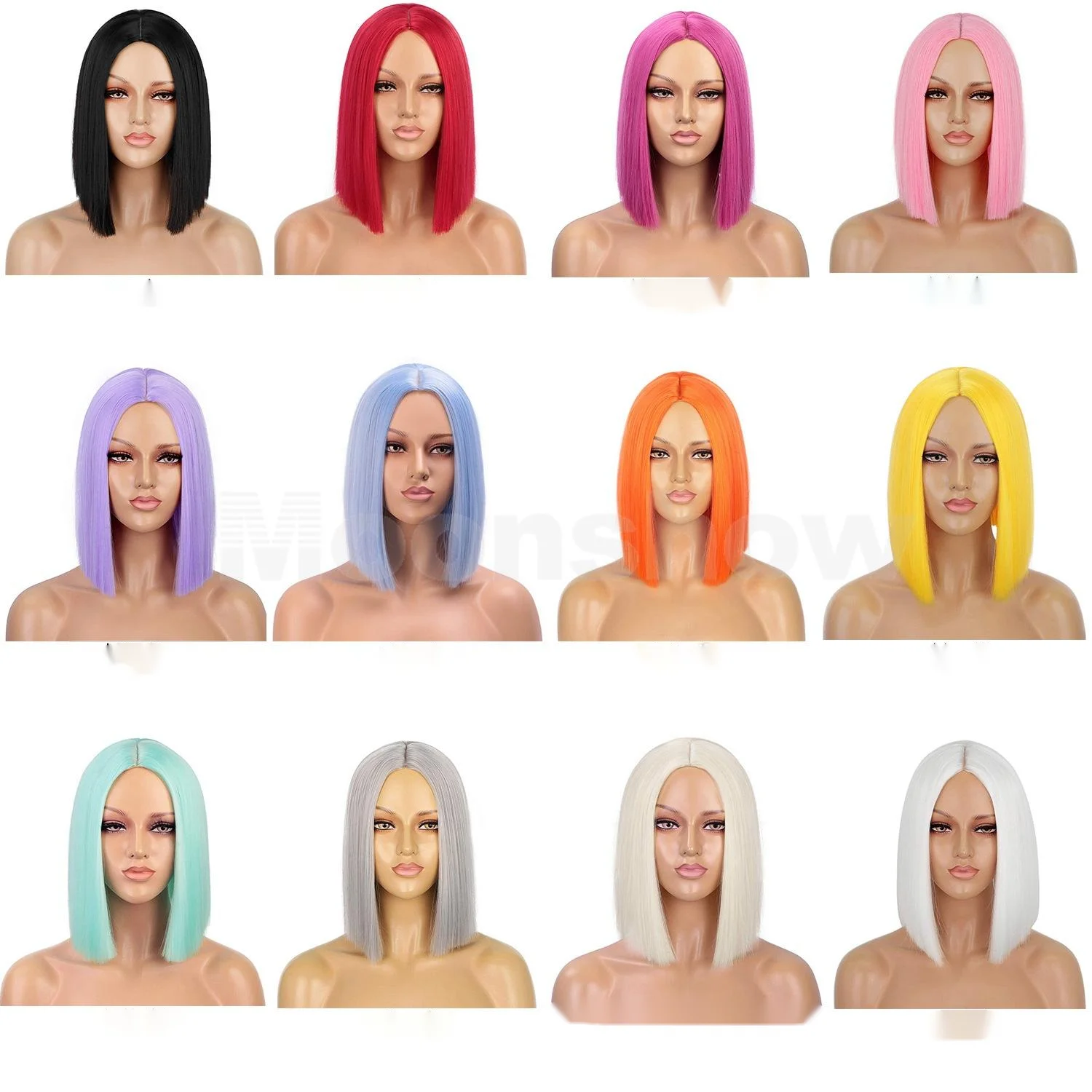 Short Bob Straight Synthetic Wigs Black/Red/99J/White/Pink Hair Color Synthetic Short Bob Natural Hair Women's Wigs
Short Bob Straight Synthetic Wigs Black/Red/99J/White/Pink Hair Color Synthetic Short Bob Natural Hair Women's Wigs