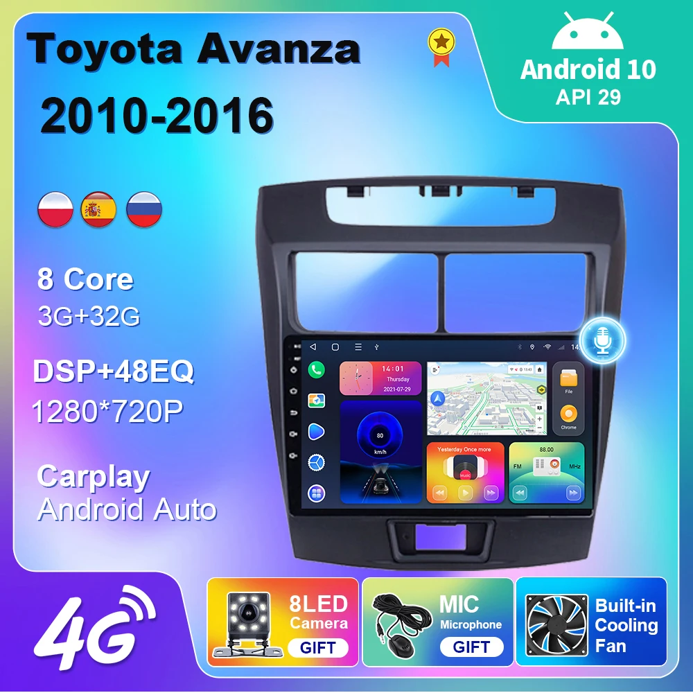 Автомагнитола 2 Din для Toyota Avanza Xenia 2010-2014, Android 10, GPS-навигация, 4G, Wi-Fi, Android, Автомагнитола для Carplay, DVD, мультимедийный плеер
Автомагнитола 2 Din для Toyota Avanza Xenia 2010-2014, Android 10, GPS-навигация, 4G, Wi-Fi, Android, Автомагнитола для Carplay, DVD, мультимедийный плеер
