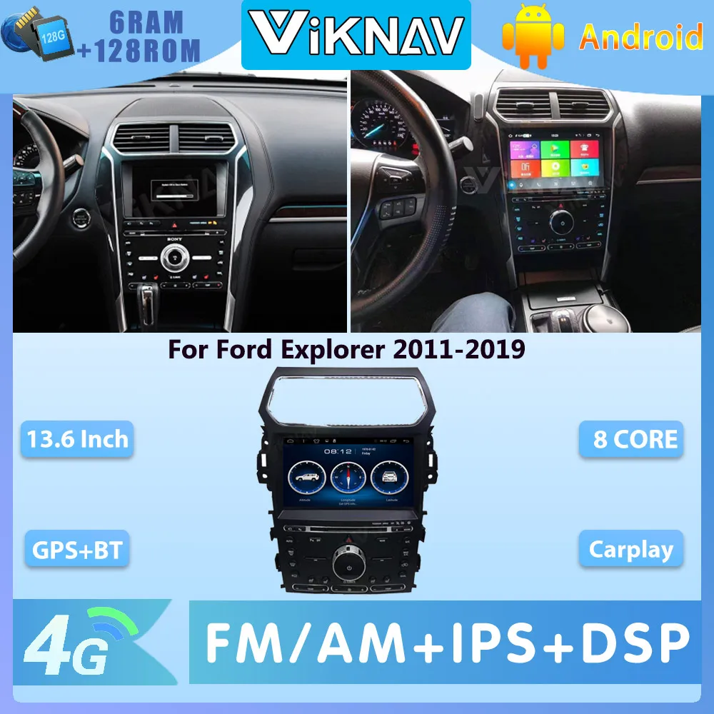 13.6 Inch Android PX6 Car Radio For Ford Explorer 2011-2019 Multimedia Stereo DVD Player GPS Navigation Tape Recorder 2Din
13.6 Inch Android PX6 Car Radio For Ford Explorer 2011-2019 Multimedia Stereo DVD Player GPS Navigation Tape Recorder 2Din