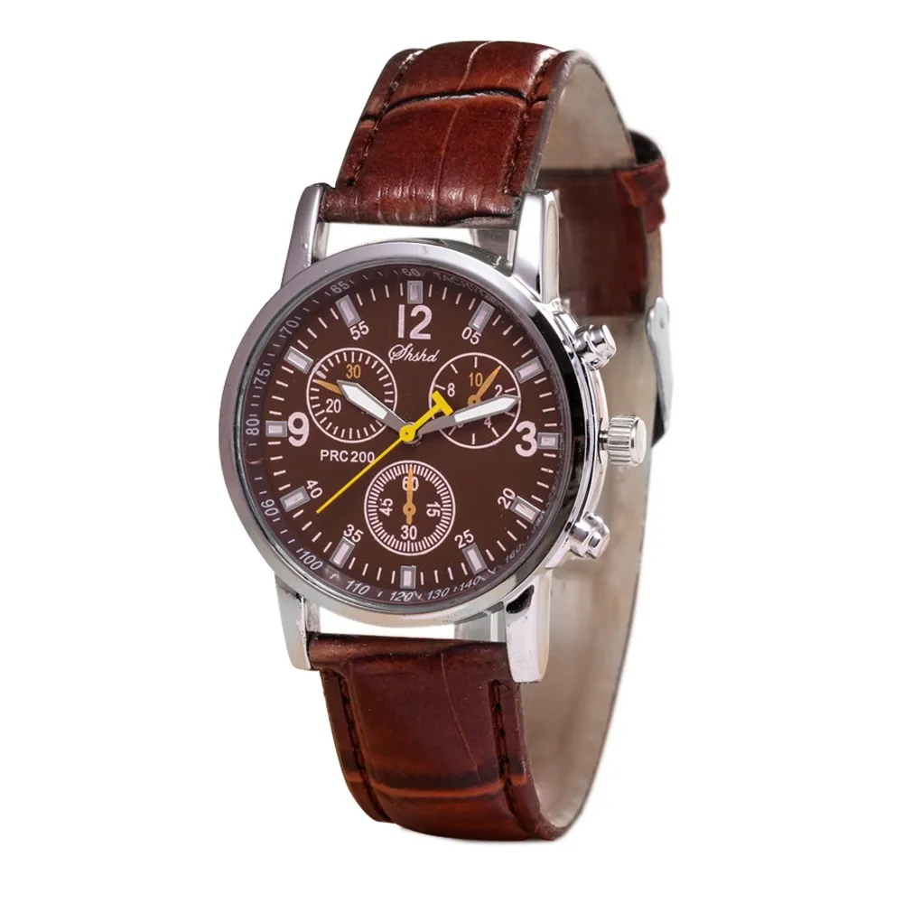 Hot Men Blue-ray Glass Watches High Quality Leather Strap Mens Analog Quartz Wrist Watch For Man Gift Reloj Hombre
Hot Men Blue-ray Glass Watches High Quality Leather Strap Mens Analog Quartz Wrist Watch For Man Gift Reloj Hombre