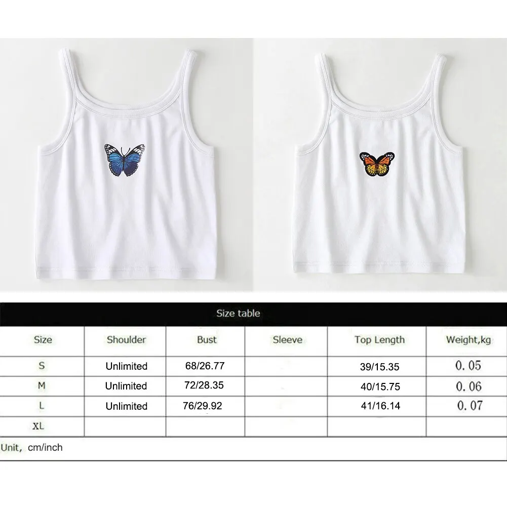Women's Camisole Vest Sexy Blue Printed Embroidery Butterfly Cropped Tops Summer Slim Cotton Tank Tops Navel Camis WDC4255
Women's Camisole Vest Sexy Blue Printed Embroidery Butterfly Cropped Tops Summer Slim Cotton Tank Tops Navel Camis WDC4255