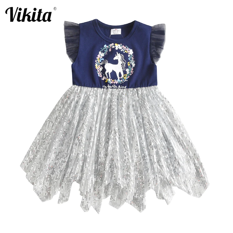 VIKITA Girl Dress Unicorn Print Girls Birthday Party Performance Princess Dress Irregular Tutu Vestidos Children Summer Dresses
VIKITA Girl Dress Unicorn Print Girls Birthday Party Performance Princess Dress Irregular Tutu Vestidos Children Summer Dresses