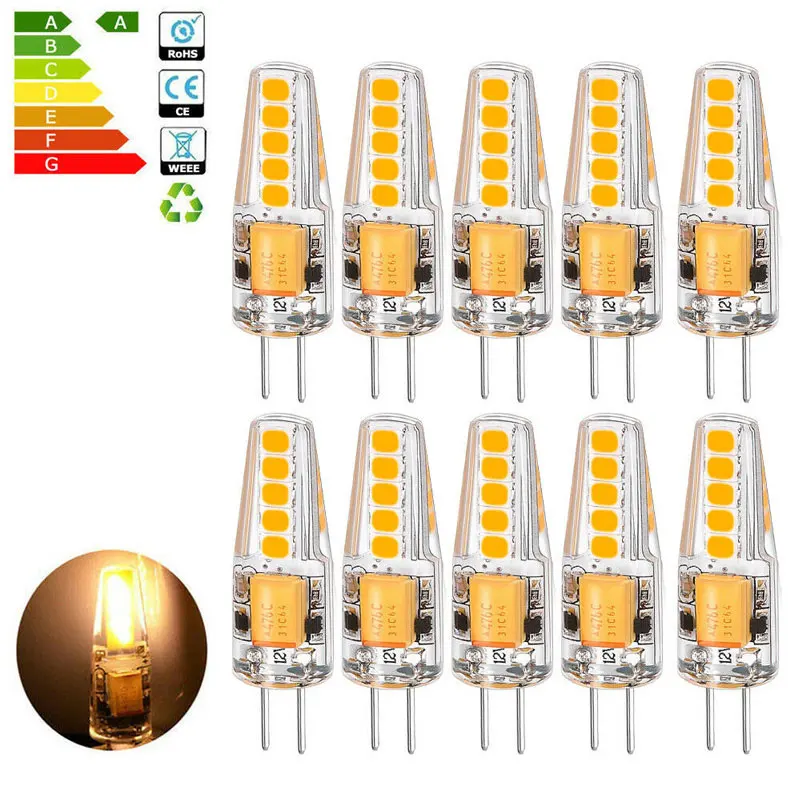10PCS Mini G4 LED Lamp COB LED Bulb 3W 6W LED Light 360 Beam Angle Chandelier Light Silicone Replace Halogen G4 Lamps Halogen
10PCS Mini G4 LED Lamp COB LED Bulb 3W 6W LED Light 360 Beam Angle Chandelier Light Silicone Replace Halogen G4 Lamps Halogen