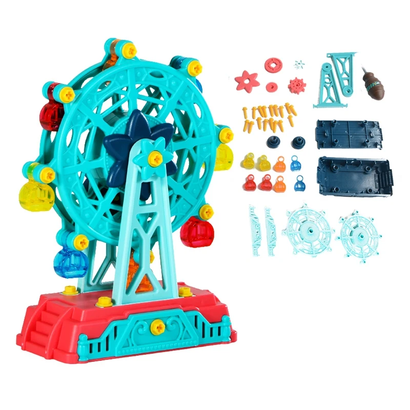 DIY Funny Amusement Park Building Set Model Airplane Ferris Wheel Dinosaur Egg Marble Roller Coaster Assembly Toy
DIY Funny Amusement Park Building Set Model Airplane Ferris Wheel Dinosaur Egg Marble Roller Coaster Assembly Toy