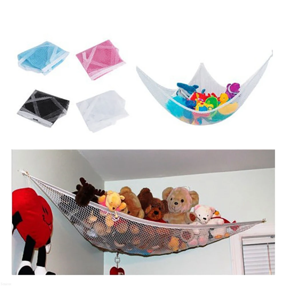 

Soft Large Toy Hammock Mesh Kids Bedroom Storage Nursery Teddy Bear Net Child Organizer Stuffed Towels Tidy Soft Storage