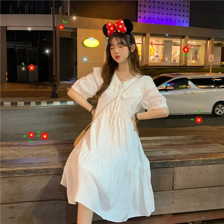 Women Dress For Spring Summer Style Thin Section Women's A-Line Turn-down Collar Puff Sleeve Fashion Design Ladies Dress SS3206
Women Dress For Spring Summer Style Thin Section Women's A-Line Turn-down Collar Puff Sleeve Fashion Design Ladies Dress SS3206