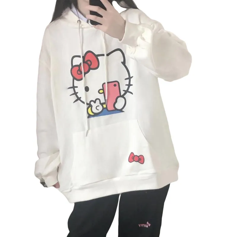 Sanriod Kawaii Cartoon Anime Series Kitty Hoodie Female Winter Loose Long-Sleeved Top Baby Boy Girls Holiday Gift
Sanriod Kawaii Cartoon Anime Series Kitty Hoodie Female Winter Loose Long-Sleeved Top Baby Boy Girls Holiday Gift