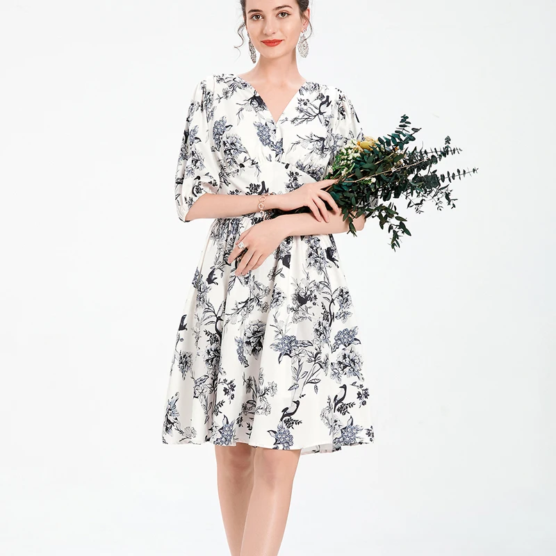 2021 Summer New Style Bohemian Retro Ethnic Style Print Sexy V-Neck Short Sleeve Elegant Temperament Dress Women'S Clothing
2021 Summer New Style Bohemian Retro Ethnic Style Print Sexy V-Neck Short Sleeve Elegant Temperament Dress Women'S Clothing