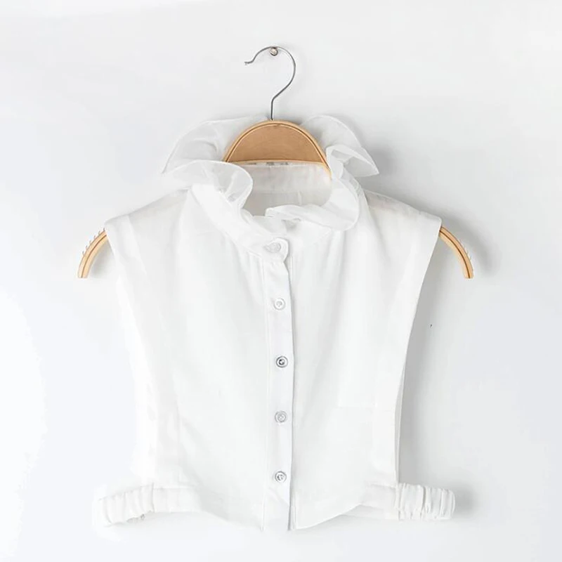 2021 Women Sweet Layer Agaric Ruffles Stand False Fake Collar Button Down Half-Shirt
2021 Women Sweet Layer Agaric Ruffles Stand False Fake Collar Button Down Half-Shirt