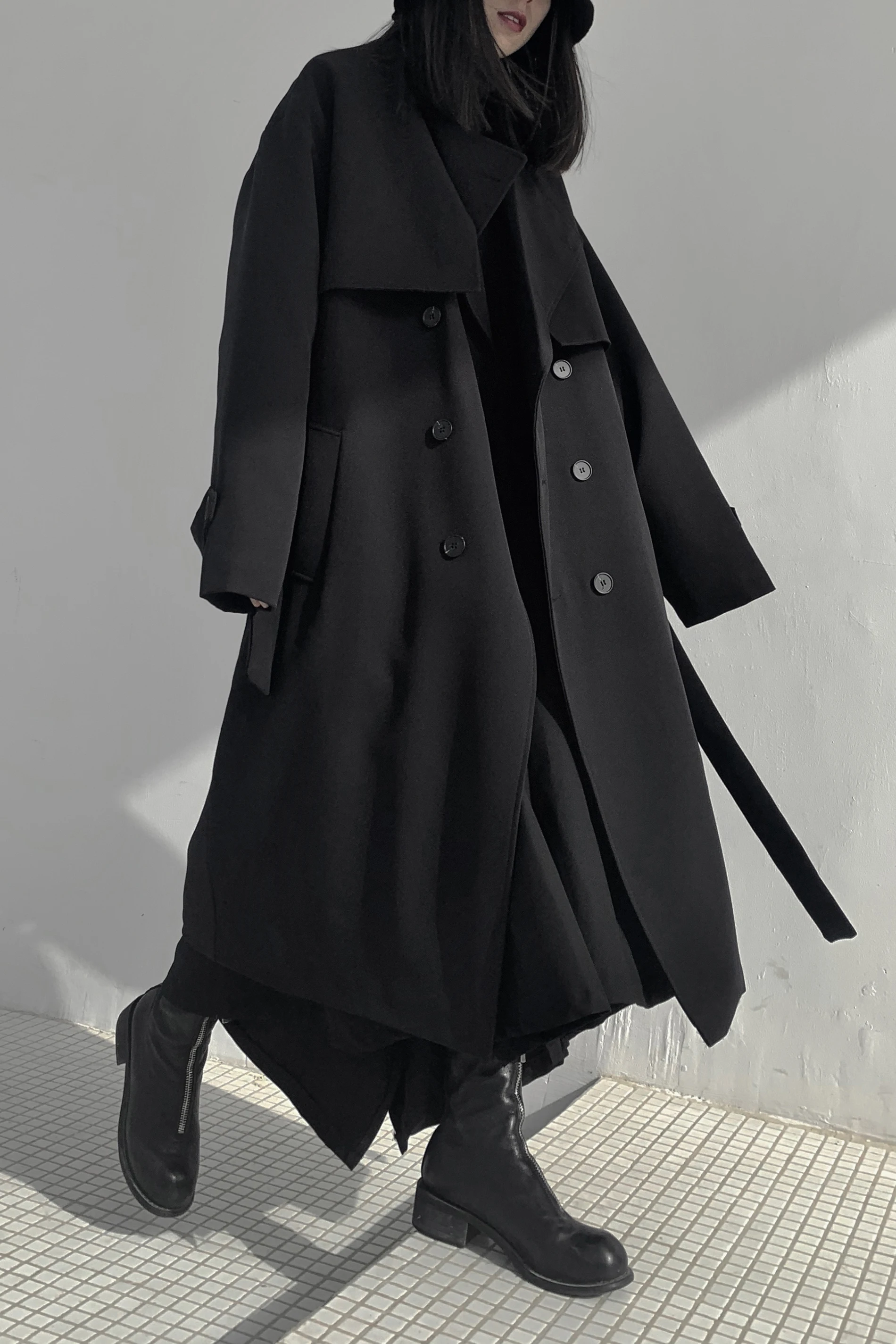 Winter New Yamamoto Long Quilted Trench Coat Coat Cotton-Padded Jacket Thickened Black Women's Clothing
Winter New Yamamoto Long Quilted Trench Coat Coat Cotton-Padded Jacket Thickened Black Women's Clothing