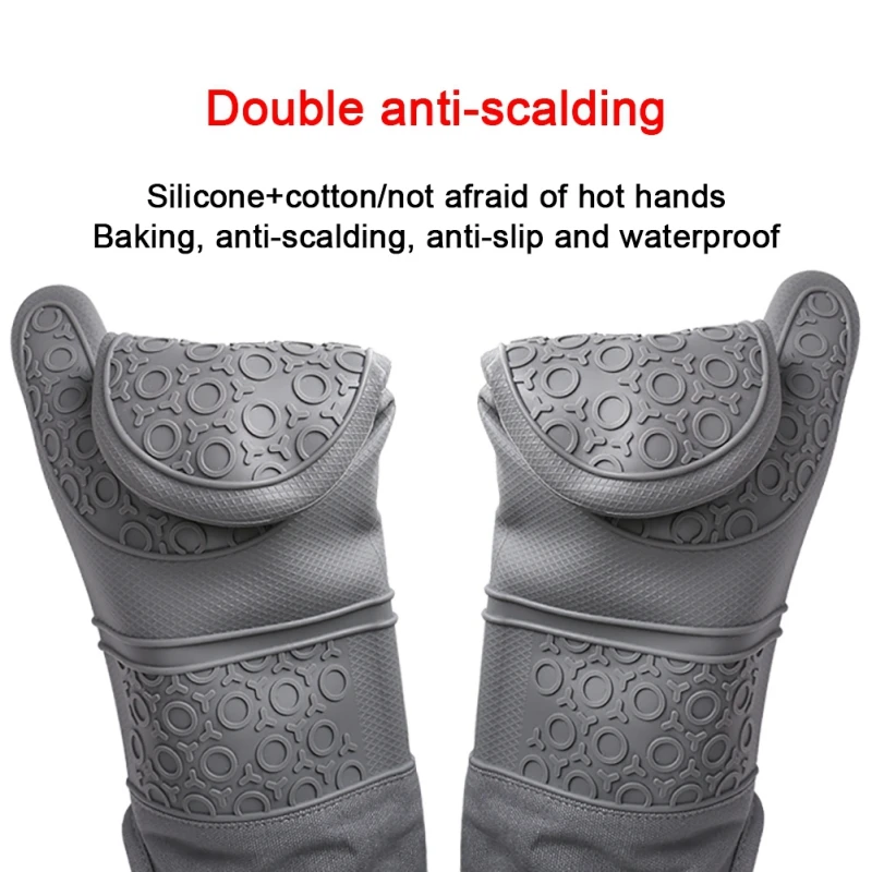 6Pcs/set Gray Home Oven Gloves Anti-Iron Thick Silica Gel Baking Microwave Heat Insulation Gloves Oven Mitts Kitchen Tools Sets
6Pcs/set Gray Home Oven Gloves Anti-Iron Thick Silica Gel Baking Microwave Heat Insulation Gloves Oven Mitts Kitchen Tools Sets