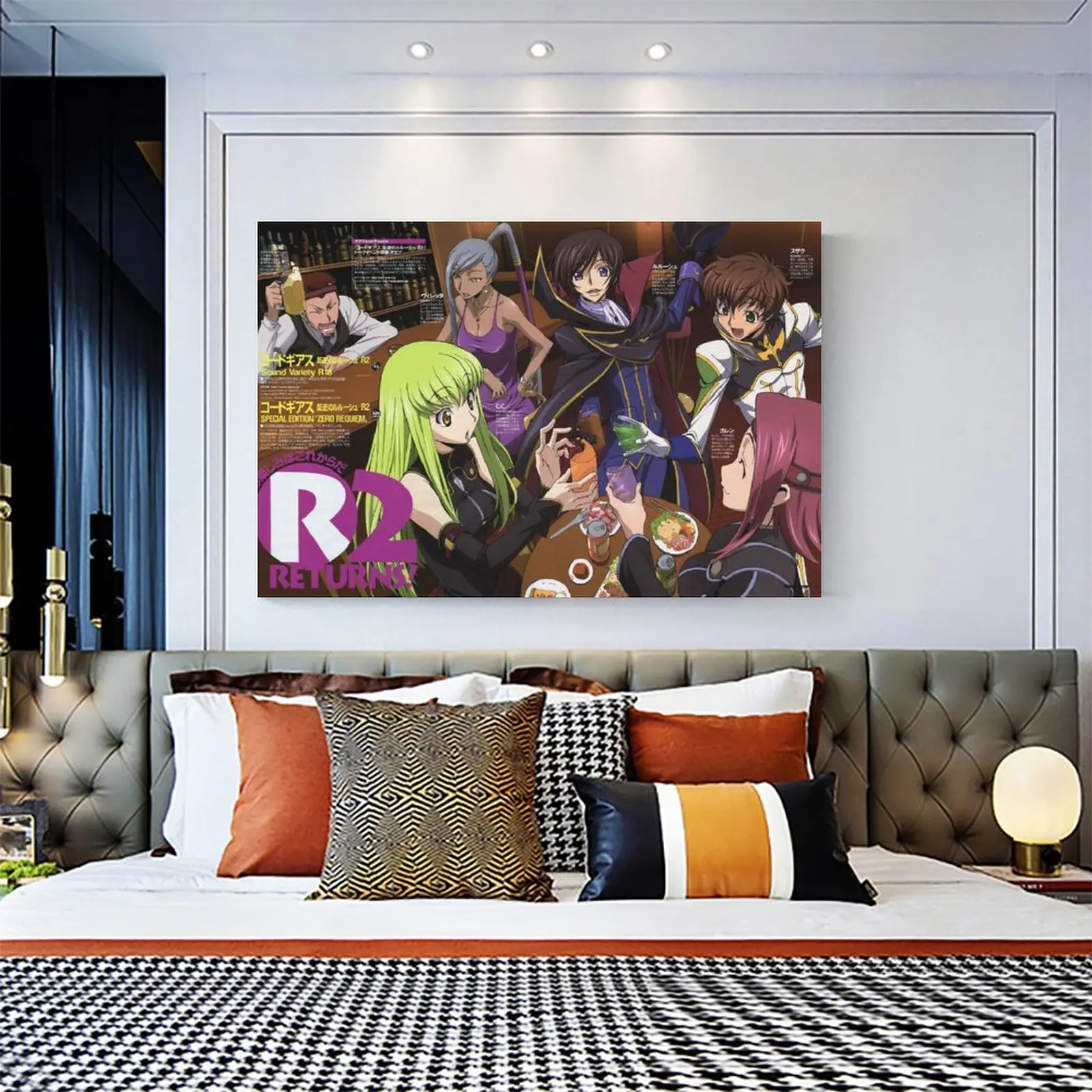 Код Geass Lelouch Kallen и Cc аниме плакат декоративной живописи холст стены искусство