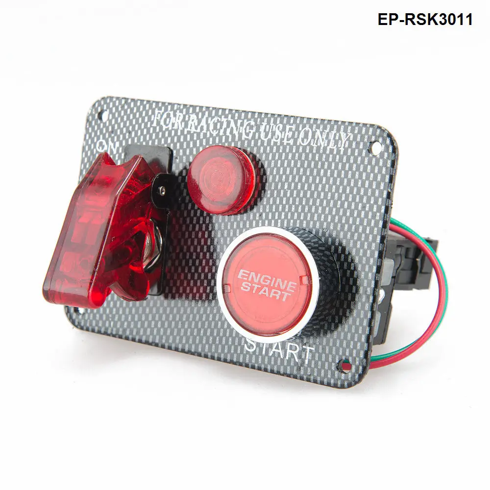 12V Red LED Racing Car Engine Start Push Button Ignition Switch Panel Toggle Hot EP-RSK3011 | Автомобили и мотоциклы