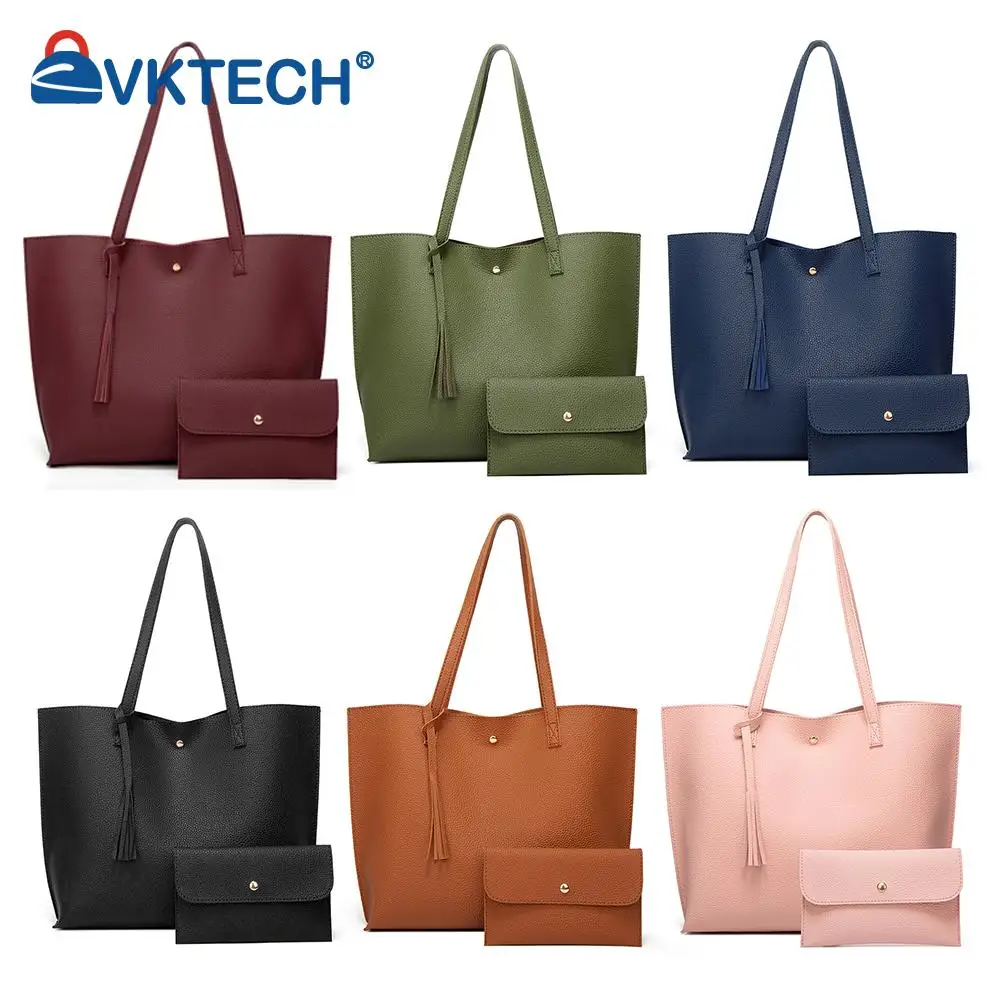 Women PU Leather Solid Color Shoulder Shopping Bag Casual Ladies Large Capacity Tote Handbags Mini Purse 2pcs Composite Bags
Women PU Leather Solid Color Shoulder Shopping Bag Casual Ladies Large Capacity Tote Handbags Mini Purse 2pcs Composite Bags