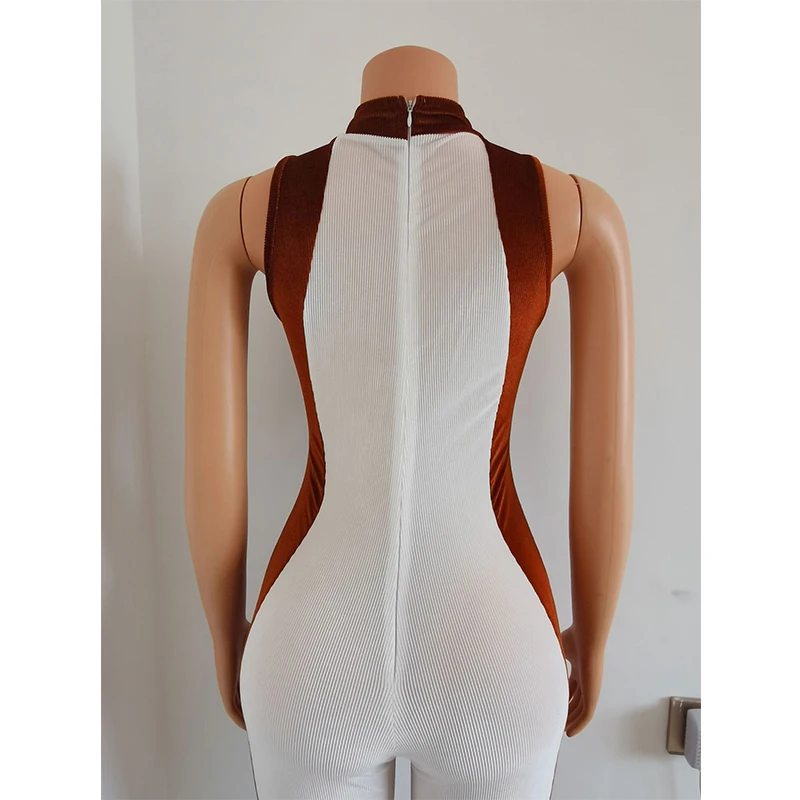 One Piece Outfit Women Bind Hollow Out Decoration Sleeveless Backless Zipper Corduroy Patchwork Jumpsuit Wholesale Dropshipping
One Piece Outfit Women Bind Hollow Out Decoration Sleeveless Backless Zipper Corduroy Patchwork Jumpsuit Wholesale Dropshipping