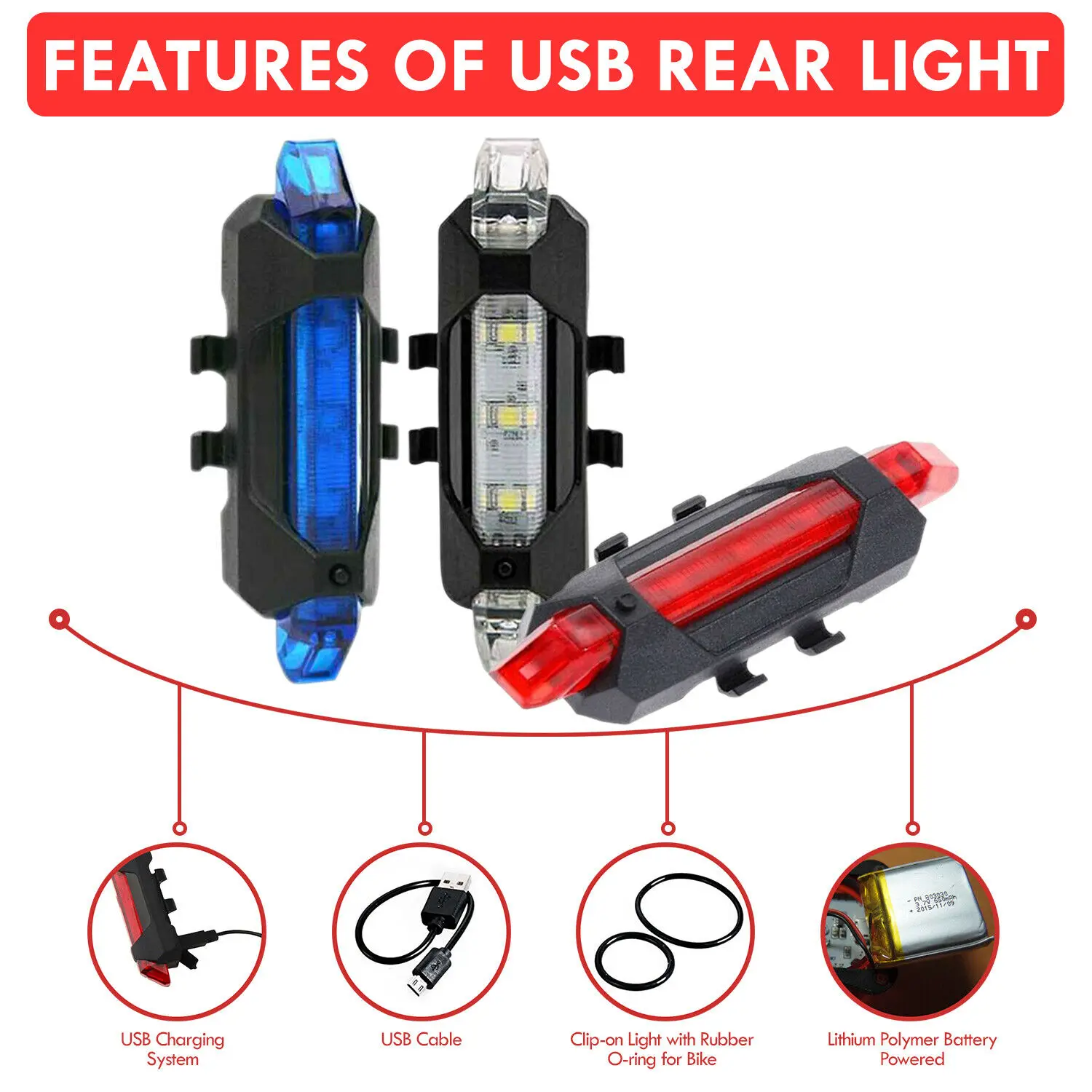2XUSB Rechargeable LED Mountain Bike Cycling Taillight Waterproof Rear Bicycle Light Riding Warning Safety Signal Lamp Taillamp
2XUSB Rechargeable LED Mountain Bike Cycling Taillight Waterproof Rear Bicycle Light Riding Warning Safety Signal Lamp Taillamp