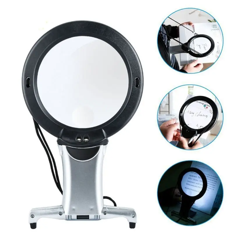 100mm Hands Free LED Loupe Lighted Jewelry Reading Magnifier Neck Wear Magnifying Glass for Seniors Sewing Cross Stitch K0AA
100mm Hands Free LED Loupe Lighted Jewelry Reading Magnifier Neck Wear Magnifying Glass for Seniors Sewing Cross Stitch K0AA