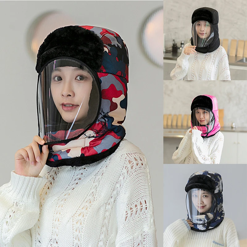 Winter Cycling Hat with Transparent Face Cover Multipurpose Outdoor Windproof Warm Hat for Women Men XR-Hot
Winter Cycling Hat with Transparent Face Cover Multipurpose Outdoor Windproof Warm Hat for Women Men XR-Hot