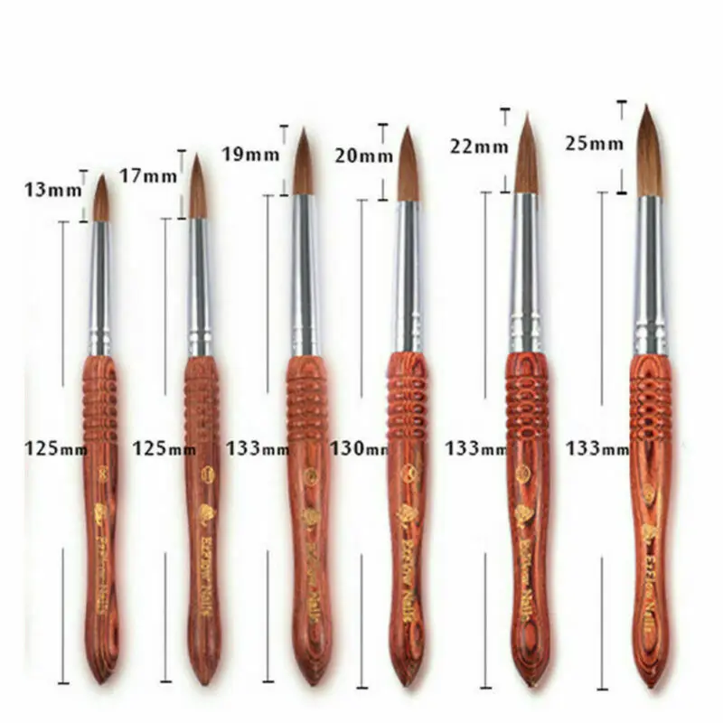 Kolinsky Acrylic Nail Brush Crimped Round Head For Manicure Powder Tool #8-18
Kolinsky Acrylic Nail Brush Crimped Round Head For Manicure Powder Tool #8-18