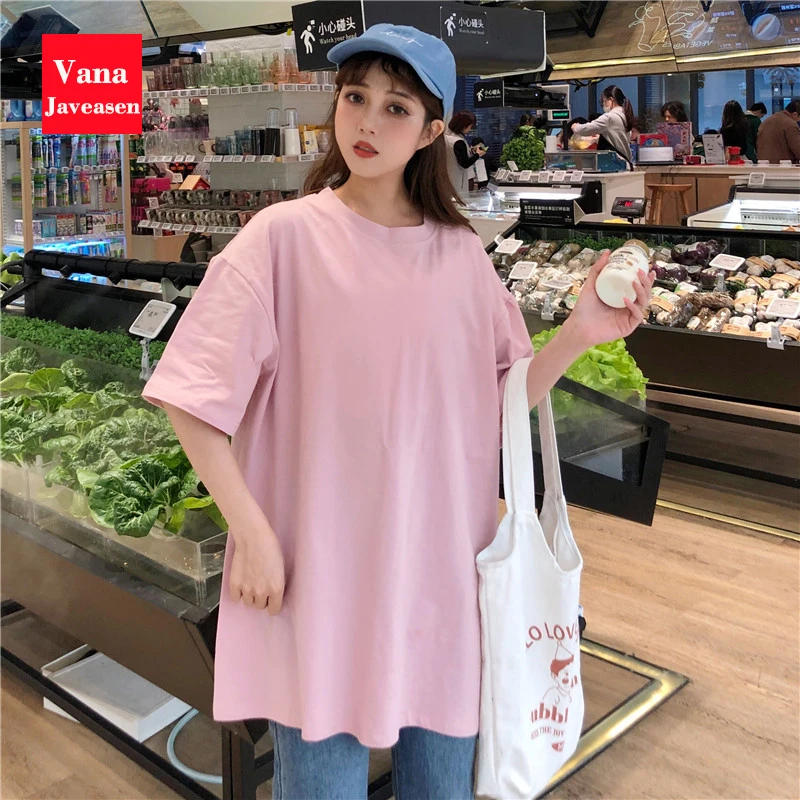 Korean Loose Cotton t Shirt for Women Harajuku Solid T-Shirts Female Comfortable Solid Pullover Round Neck T-Shirts Summer
Korean Loose Cotton t Shirt for Women Harajuku Solid T-Shirts Female Comfortable Solid Pullover Round Neck T-Shirts Summer