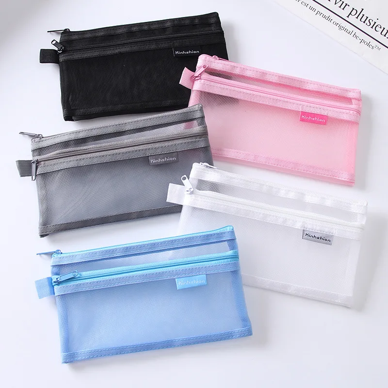 Simple Transparent Double Mesh Pencil Case Office Student Pencil Cases Nylon Pen Bag School Stationery Supplies Gifts For Kids
Simple Transparent Double Mesh Pencil Case Office Student Pencil Cases Nylon Pen Bag School Stationery Supplies Gifts For Kids