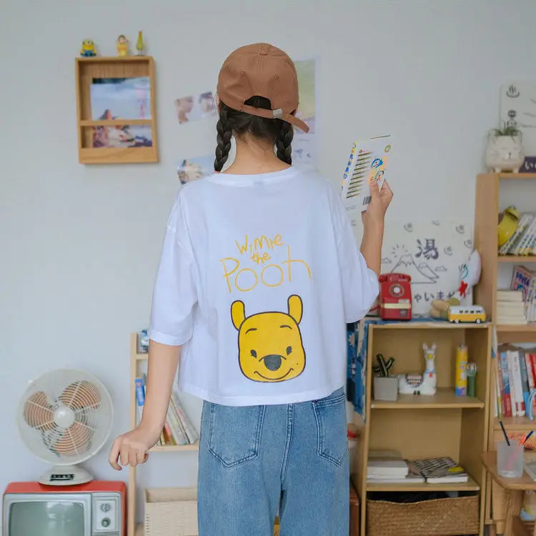 Disney Japanese Couple Wear Student Half-Sleeve T-shirt Men's and Women's Pooh Bear Cartoon Cotton Short Sleeve T-shirt
Disney Japanese Couple Wear Student Half-Sleeve T-shirt Men's and Women's Pooh Bear Cartoon Cotton Short Sleeve T-shirt