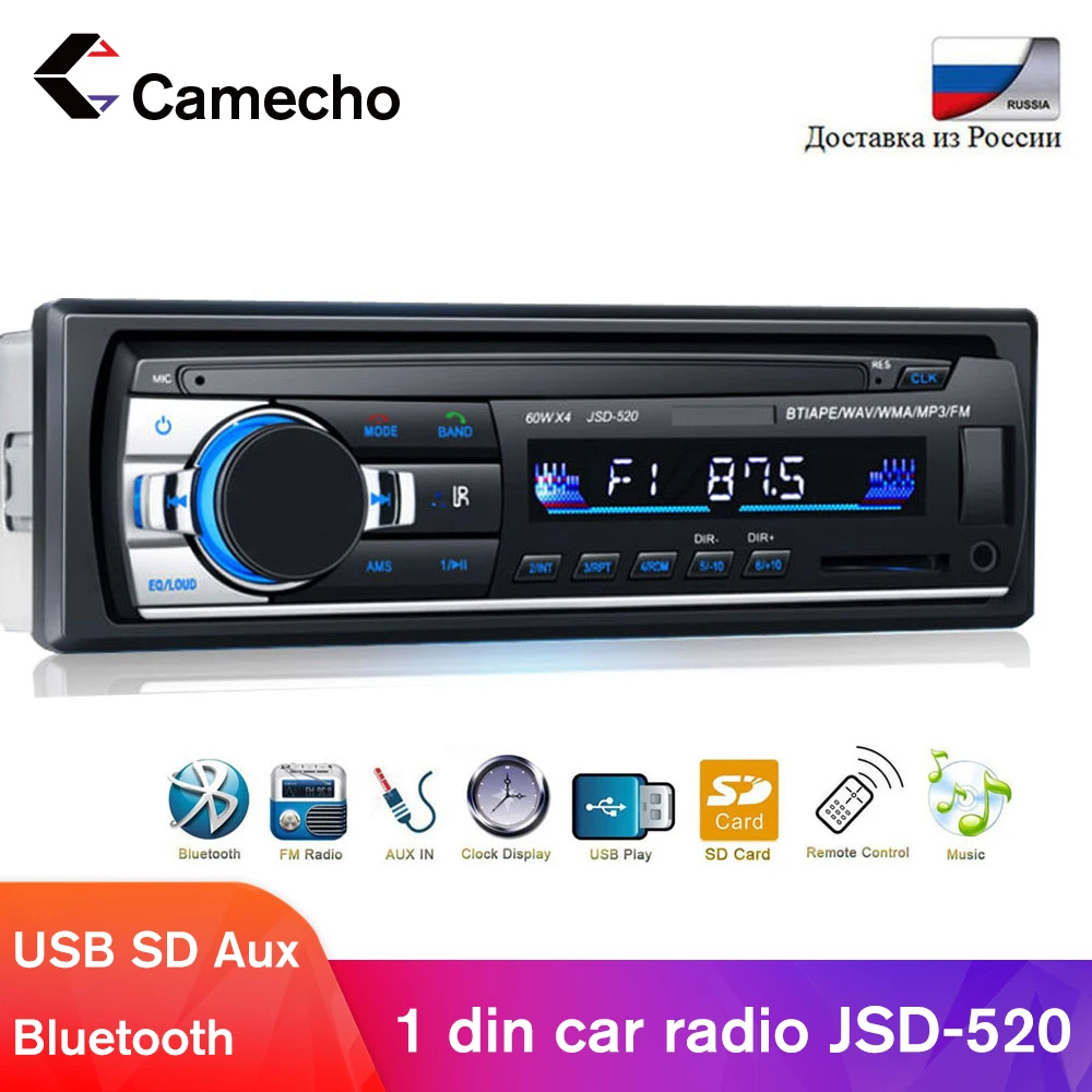 Camecho 1DIN In-Dash Car Radios Stereo Remote Control Bluetooth Audio Stereo 12V Car Mp3 Player USB/SD Car Multimedia Player
Camecho 1DIN In-Dash Car Radios Stereo Remote Control Bluetooth Audio Stereo 12V Car Mp3 Player USB/SD Car Multimedia Player