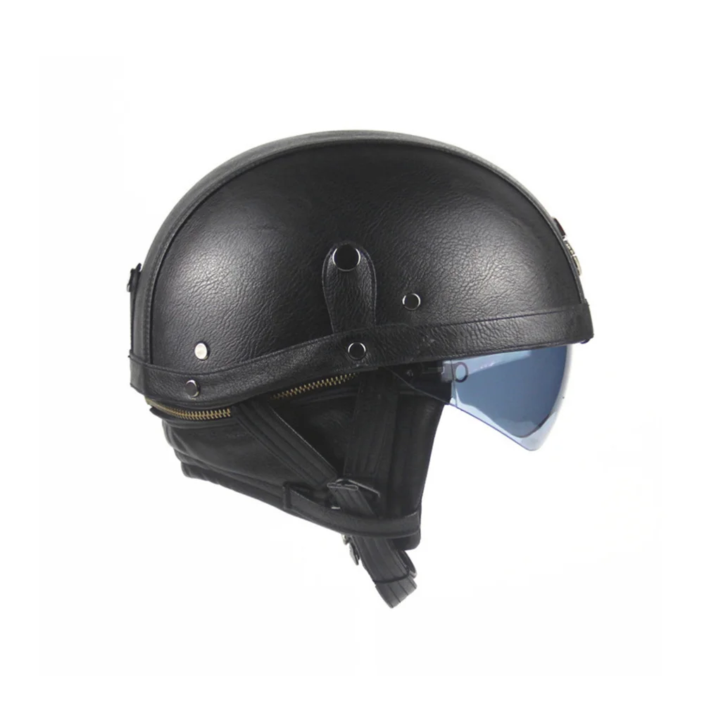 1PC Vintage Half Helmet PU Leather Outdoor Riding Safety Helmet for Motorcycle (Black)
1PC Vintage Half Helmet PU Leather Outdoor Riding Safety Helmet for Motorcycle (Black)