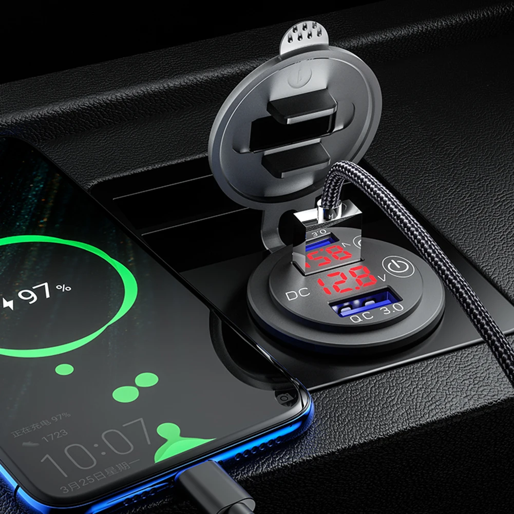 Компактное автомобильное зарядное устройство с двумя USB-портами, подходит для модификации автомобильного зарядного устройства USB QC3.0 со све...
Компактное автомобильное зарядное устройство с двумя USB-портами, подходит для модификации автомобильного зарядного устройства USB QC3.0 со све...
