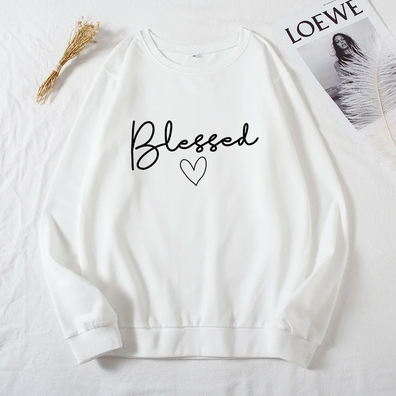 Autumn Women Casual Pullover Long Sleeve Letter Heart Print Female Graphic Fashion Sweatshirt Ladies Regular O-Neck Hoodless Top
Autumn Women Casual Pullover Long Sleeve Letter Heart Print Female Graphic Fashion Sweatshirt Ladies Regular O-Neck Hoodless Top