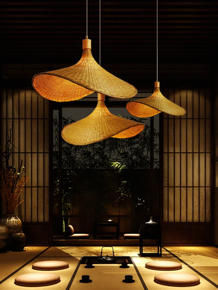 Modern Weaving Bamboo Pendant lights Handmade Straw hat retro Garden Restaurant Bedroom Living Room chandelier lighting
Modern Weaving Bamboo Pendant lights Handmade Straw hat retro Garden Restaurant Bedroom Living Room chandelier lighting