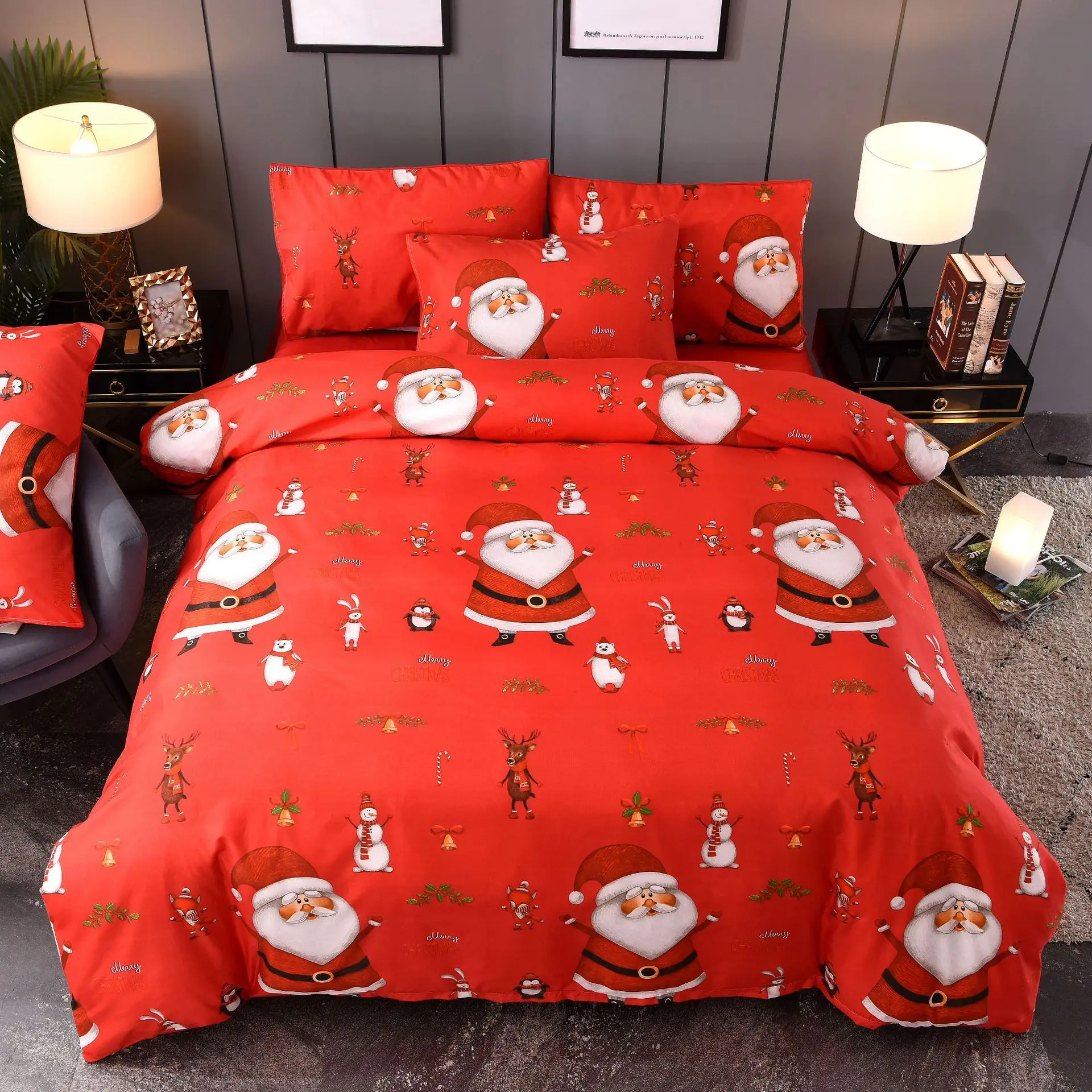 X mas christmas gift santa twin king queen full double pillowcase duvet cover set bedding set
X mas christmas gift santa twin king queen full double pillowcase duvet cover set bedding set