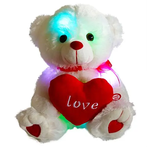 Bstaofy LED Teddy Bear Stuffed Animal Glow Soft Plush Toy Nightlight Companion Gifts for Birthday Valentine Christmas, 10.5White
Bstaofy LED Teddy Bear Stuffed Animal Glow Soft Plush Toy Nightlight Companion Gifts for Birthday Valentine Christmas, 10.5White