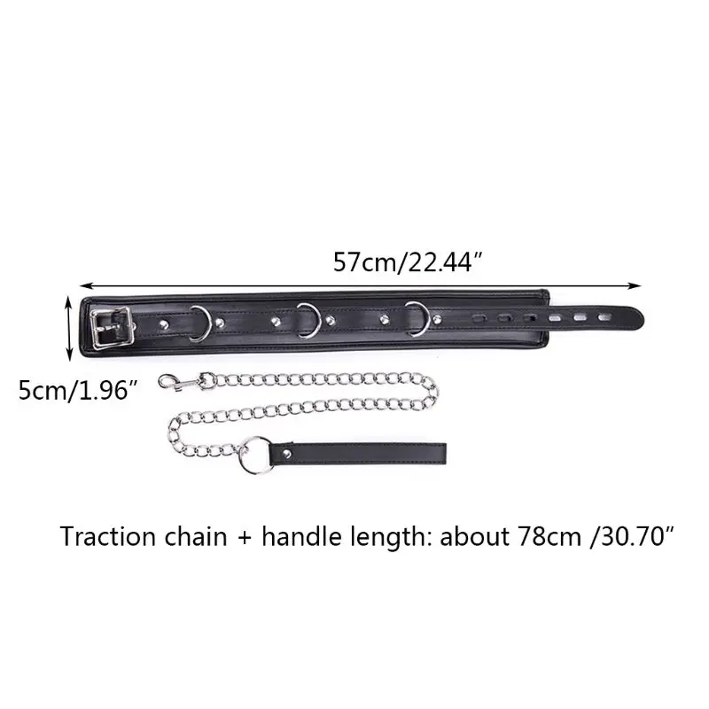 Women Men Artificial Leather Collars Choker Necklace with Detachable Chain Leash Adjustable Neckband Adult Erotic Toys
Women Men Artificial Leather Collars Choker Necklace with Detachable Chain Leash Adjustable Neckband Adult Erotic Toys