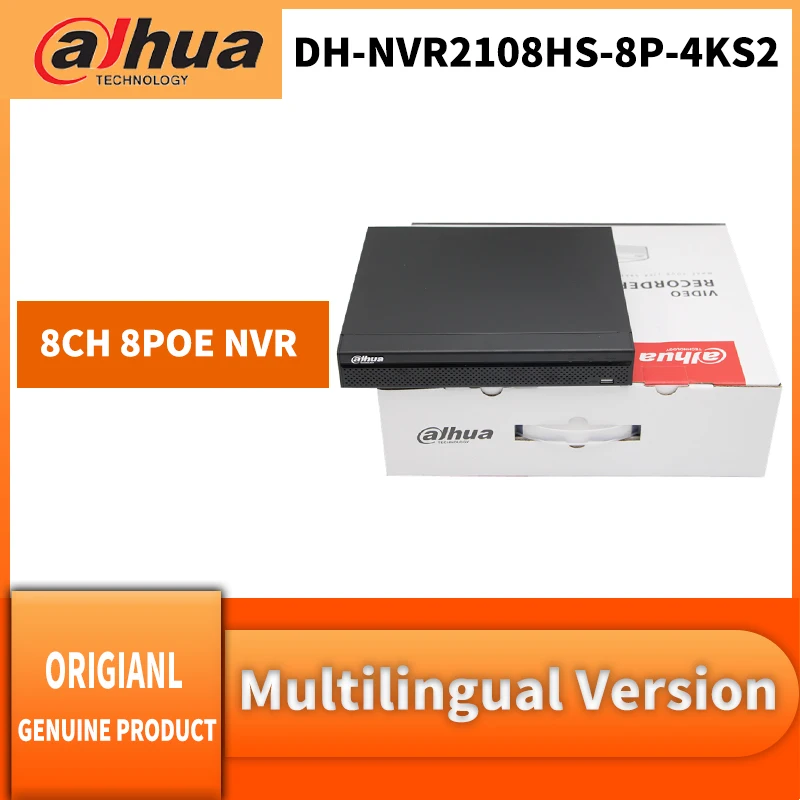 

Dahua DH-NVR2108HS-8P-4KS2 8-канальный компактный 1U 1HDD 8PoE Lite 4K H.265 сетевой видеорегистратор.