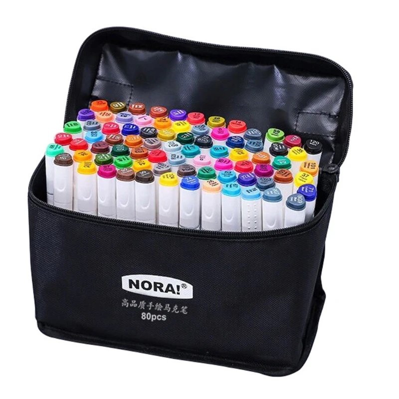 W3JD Dual Headed 80 Colors Markers Animation Sketch Pens Drawing Marker Coloring Drawing Pens Professional Art Paint Tool Set
W3JD Dual Headed 80 Colors Markers Animation Sketch Pens Drawing Marker Coloring Drawing Pens Professional Art Paint Tool Set