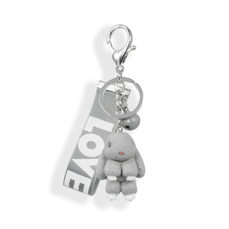 Cute gift multicolor resin bunny keychain alloy color bell accessories LOVE braided belt ladies bag ornaments
Cute gift multicolor resin bunny keychain alloy color bell accessories LOVE braided belt ladies bag ornaments