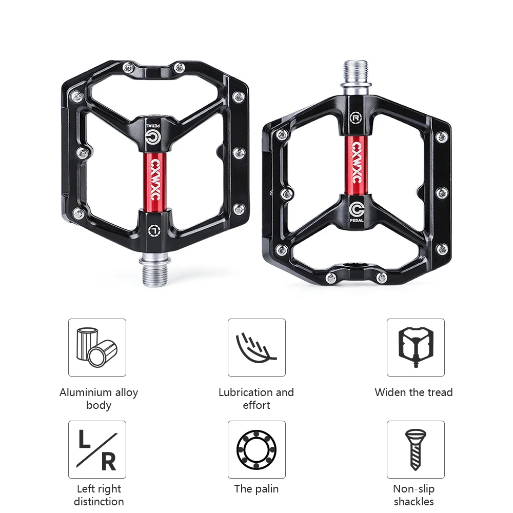 CXWXC 1 Pair Bicycle Pedals Aluminum Alloy Anti Skid Scratch Resistant High-Speed Bearing Pedals for Mountain Road Bike
CXWXC 1 Pair Bicycle Pedals Aluminum Alloy Anti Skid Scratch Resistant High-Speed Bearing Pedals for Mountain Road Bike