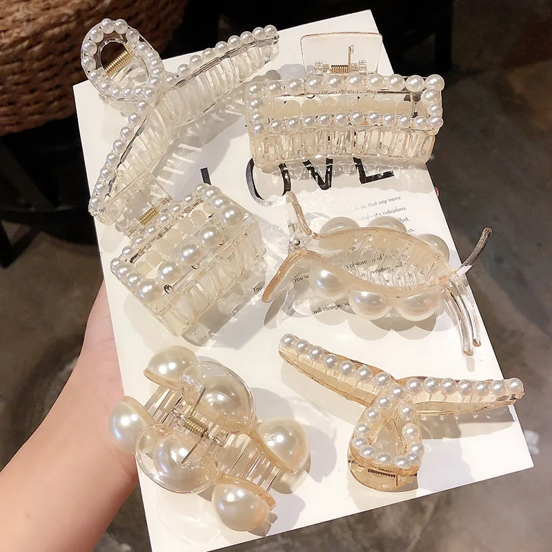 New Pearl Hair Clips Crab Fashion Hair Claws for Girls Barrettes Hairpins Headwear Hairgirps Hair Accessories for Women
New Pearl Hair Clips Crab Fashion Hair Claws for Girls Barrettes Hairpins Headwear Hairgirps Hair Accessories for Women