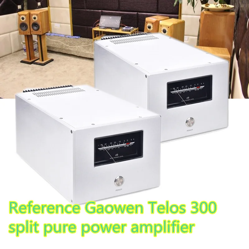 

BRZHIFI Refer to Goldmund-Telos PA-T300 Line Split Dual Mono VU Meter Pure Power Amplifier Home Theater Amplificador Stereo Amp