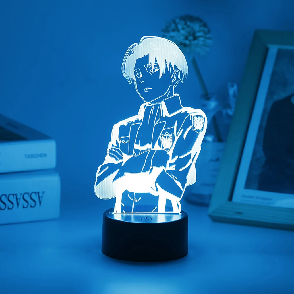 Светодиодный ночник 3D для детей «атака на Титанов», аниме-фигурка, светильник Леви Аккермана для взрослых и детей, прикроватный декор, подар... 
Светодиодный ночник 3D для детей «атака на Титанов», аниме-фигурка, светильник Леви Аккермана для взрослых и детей, прикроватный декор, подар...